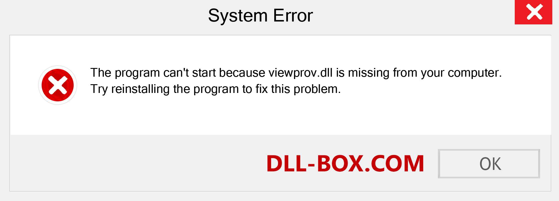  viewprov.dll file is missing?. Download for Windows 7, 8, 10 - Fix  viewprov dll Missing Error on Windows, photos, images